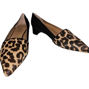 NWOT Franco Sarto Real Cow Hair & Leather Pointed Toe Heels